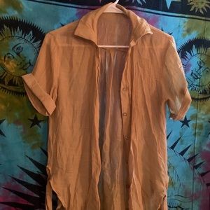 Mustard short sleeve shirt